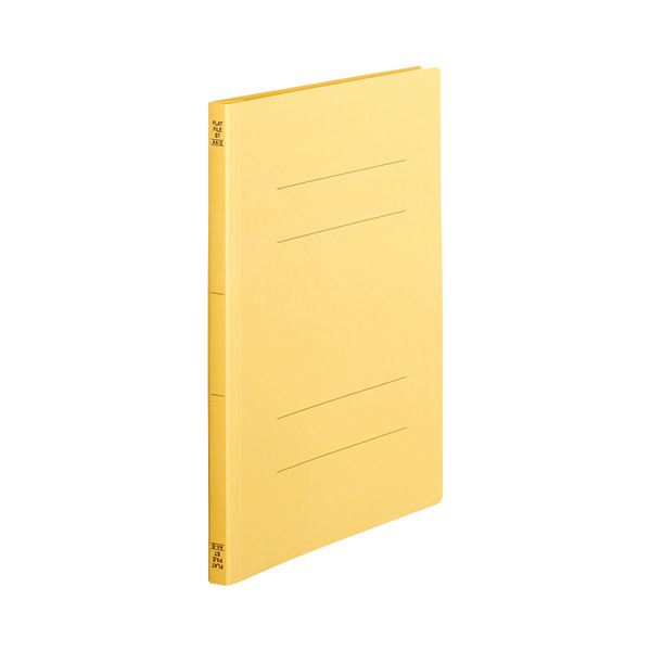 （まとめ） TANOSEE フラットファイル（スタンダードカラー） A4タテ 150枚収容 背幅18mm 黄 1セット（100冊：10冊×10パック） 【×2セット】文房具・事務用品