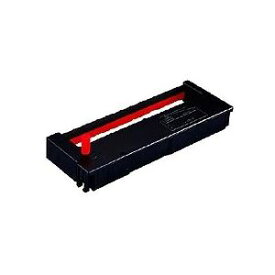 (まとめ) セイコープレシジョン タイムレコーダ用インクリボン 黒・赤 QR-12055D 1個 【×4セット】
