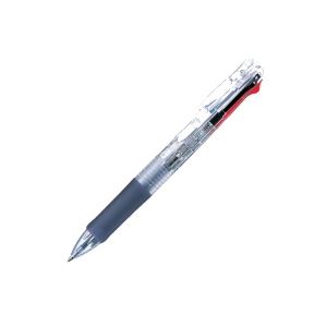ボールペン 複合筆記具 事務用品 まとめお得セット 業務用100セット 4色 ZEBRA 18％OFF B4A3-C透明 偉大な クリップオンG ゼブラ