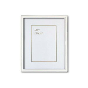 〔 木製額 〕 デッサン額 四ツ切サイズ 424×348mm ホワイト UVカットアクリル 木製 フレーム 額縁 額