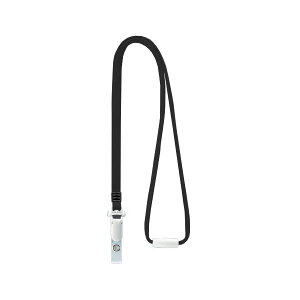 (まとめ) ライオン事務器 名札用ストラップブラック N-8P 1本 【×30セット】