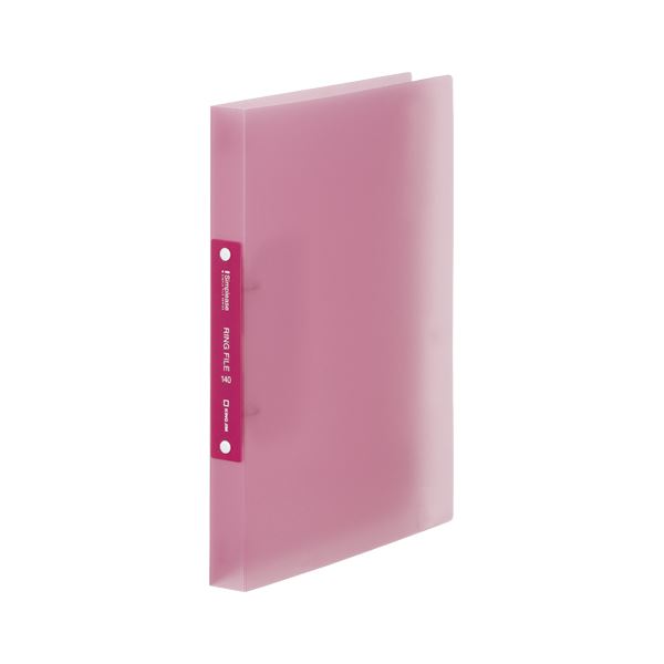 （まとめ） キングジム シンプリーズ リングファイル 透明 ピンク【×50セット】 | 西新オレンジストア