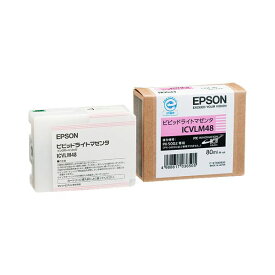 （まとめ） エプソン EPSON PX-P／K3インクカートリッジ ビビッドライトマゼンタ 80ml ICVLM48 1個 【×6セット】