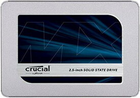 crucial [Micron製] 内蔵SSD 2.5インチ MX500 1TB (3D TLC NAND/SATA 6Gbps/5年保証) 国内正規品 7mm/9.5mmアダプタ付属(CT1000MX500SSD1/JP)