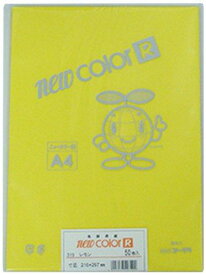 ゴークラ リンテック 色画用紙R A4 50枚 レモン 867901