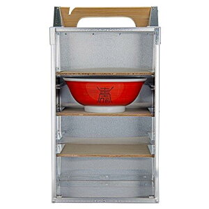 エムテートリマツ アルミ出前箱 縦型 4段 (丼4ヶ対応)