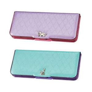 クツワ 筆入 ロイヤルプリティ 2ドア ユニコーンパープル CH202PU