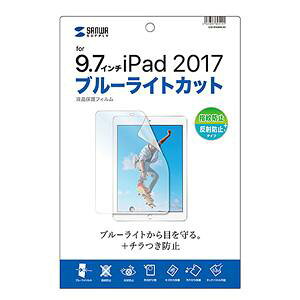 SANWASUPPLY TTvC Apple 9.7C`iPad 2017pu[CgJbgtیtB(LCD-IPAD8BCAR)