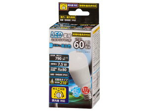 OHM I[d@ 06-1880 LEDd ~jNvg`(60`/790lm/F/E17/hJ^Cv/Lz210°/Ή) LDA8N-G-E17/D H11