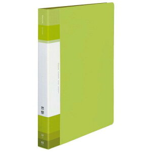 コクヨ クリヤーブック(Glassele) 固定式・背ポケット A4タテ 60ポケット ライトグリーン ラ-GLB60LG 1冊