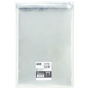 オリジナル TANOSEE OPP袋 フタ・テープ付 A4用 225×310+40mm 1パック(100枚)(TOP225TS)