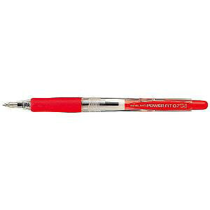 再生樹脂ボールペン パワーフィット 細字 [赤] 0.7mm PR-100R