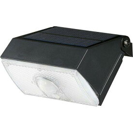 OHM オーム電機 LEDセンサーライト(800lm/ソーラー発電式/保護等級IPX4/白色LED/ブラック) LS-S1080ST4-K