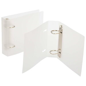 OHM オーム電機 リング式バインダー(不織布スリーブ専用/12枚収納可/2冊入/ホワイト) OA-R2CB12-CW