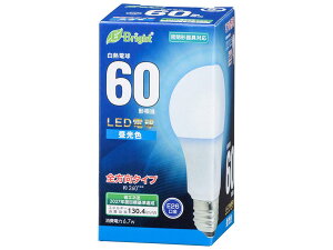 OHM �I�[���d�@ LED�d��(60�`����/874lm/�����F/E26/�S�����z��260°/���`���Ή�) LDA7D-G AG27