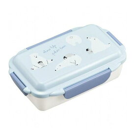 OSK 弁当箱 ランチボックス ポーラーベア 500ml [仕切付/4点ロック/盛付けがつぶれにくい/銀イオン] 日本製 食洗機対応 PCD-500