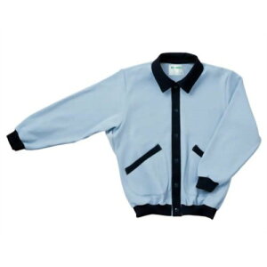 日本エンゼル スクエアニット室内着【えり付き前開きタイプ】 サックス LL (5101)