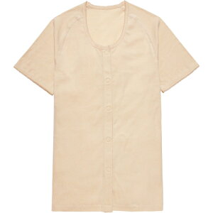 日本エンゼル らくらく前開きワンタッチ肌着【婦人用】半袖 ベージュ L (7505−2)