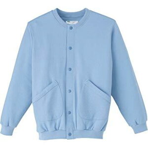 日本エンゼル スクエアニット室内着【えりなし前開きタイプ】 サックス 3L (5100)