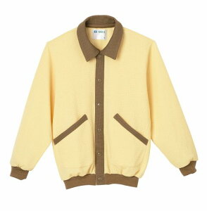 日本エンゼル スクエアニット室内着【えり付き前開きタイプ】 クリーム M (5101)