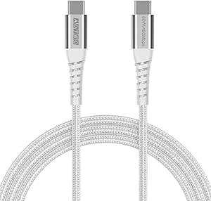 ADTEC �A�h�e�b�N USB Type-C to C �P�[�u�� (60W�o�� / 480Mbps / 1.0m) �z���C�g�yAPC-V1006CC-U2-WH�z