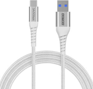 ADTEC �A�h�e�b�N USB Type-A to C �P�[�u�� (36W�o�� / 5Gbpsbps / 2.0m) �z���C�g�yAPC-V2006AC-U3-WH�z