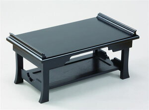 棚付き折りたたみ供物机 黒檀調