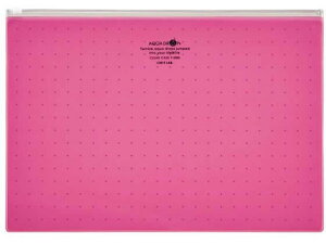 AQUADROPsクリヤーケース〈マチなし〉 A4 赤 リヒトラブ F-5303-3