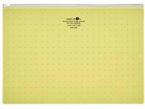 AQUADROPsクリヤーケース〈マチなし〉 A4 黄 リヒトラブ F-5303-5