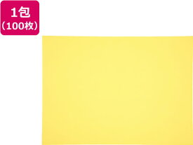 再生色画用紙 八ツ切 レモン 100枚 8NCR-319