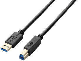 USB3.0ケーブル A-Bタイプ 0.5m ブラック エレコム USB3-AB05BK