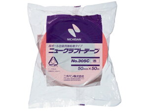 ニュークラフトテープ 赤 50mm×50m ニチバン 305C1-50