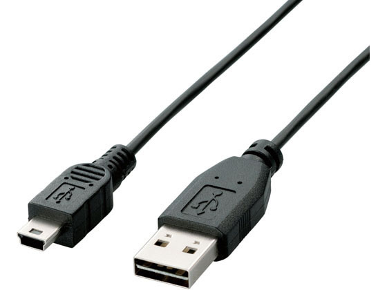 USB2.0ケーブル A-miniB 両面挿し 0.2m　エレコム　U2C-DMB02BK