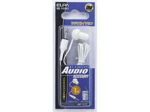 ラジオイヤホン 白3.5φミニプラグ1m 朝日電器 RE-11(IV)