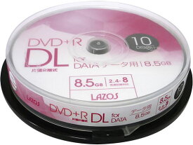 DVD+R DL データ用 10枚 Lazos L-DDL10P