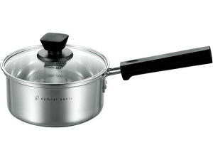 ナチュラルベーシック 18.8ステンレス製 深型片手鍋 16cm ヒロショウ NBP-16