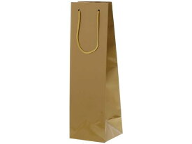 紙袋 ブライトバッグ ワイン1本用 金 10枚 シモジマ 006459202