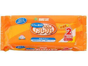 オレンジケア トイレに流せる大人用おしりふき 72枚×2P 大木