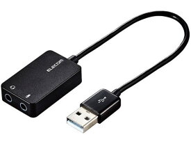 オーディオ変換アダプタ USB-φ3.5mm エレコム USB-AADC02BK