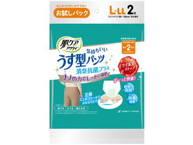 肌ケアアクティうす型パンツ消臭抗菌プラスL-LLサイズお試しP クレシア