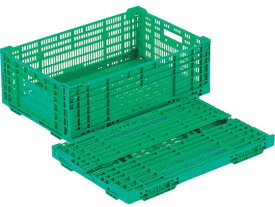 RSコンテナーRS-MM38(薄型折りたたみコンテナー) 緑 岐阜プラスチック工業 8362415