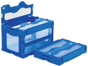 サンコー/フタ一体型折畳コンテナー 559000 マドコンCー50Bブルー 三甲 4322797