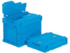 フタ一体型折畳コンテナー 555780 サンクレットオリコンP19Bブルー 三甲 4699114