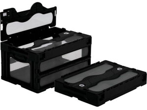 サンコー/フタ一体型折畳コンテナー 559020 マドコンCー40Bブラック 三甲 4391012