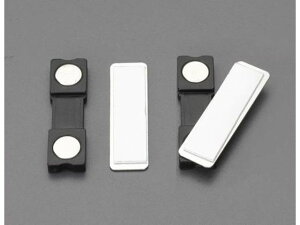 バッジホルダー マグネット式 2個 45×13×4mm エスコ EA781GB-81