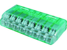 クイックロック 差込形電線コネクタ 極数8 緑透明 20個入 ニチフ 1379765