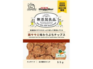無添加良品 鶏ササミ味わうぷちチップス 野菜入 55g ドギーマン