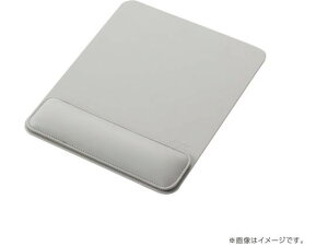 リストレスト付き PUレザー マウスパッド グレー ナカバヤシ MUP-936GY