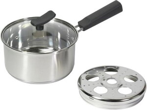 chiiino ステンレス3層底ガラス蓋付片手鍋 φ16cm パール金属 HB-6574