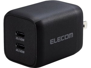 USB Power Delivery 65W AC[d(C×2) GR ACDC-PD4365BK